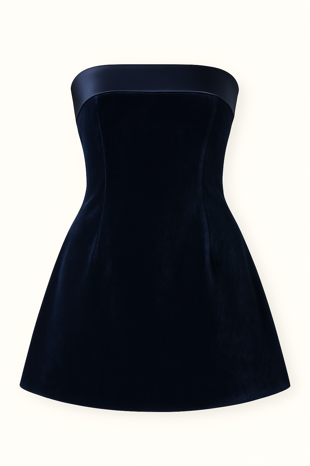 Slash-neck Mini Vestido - Verão