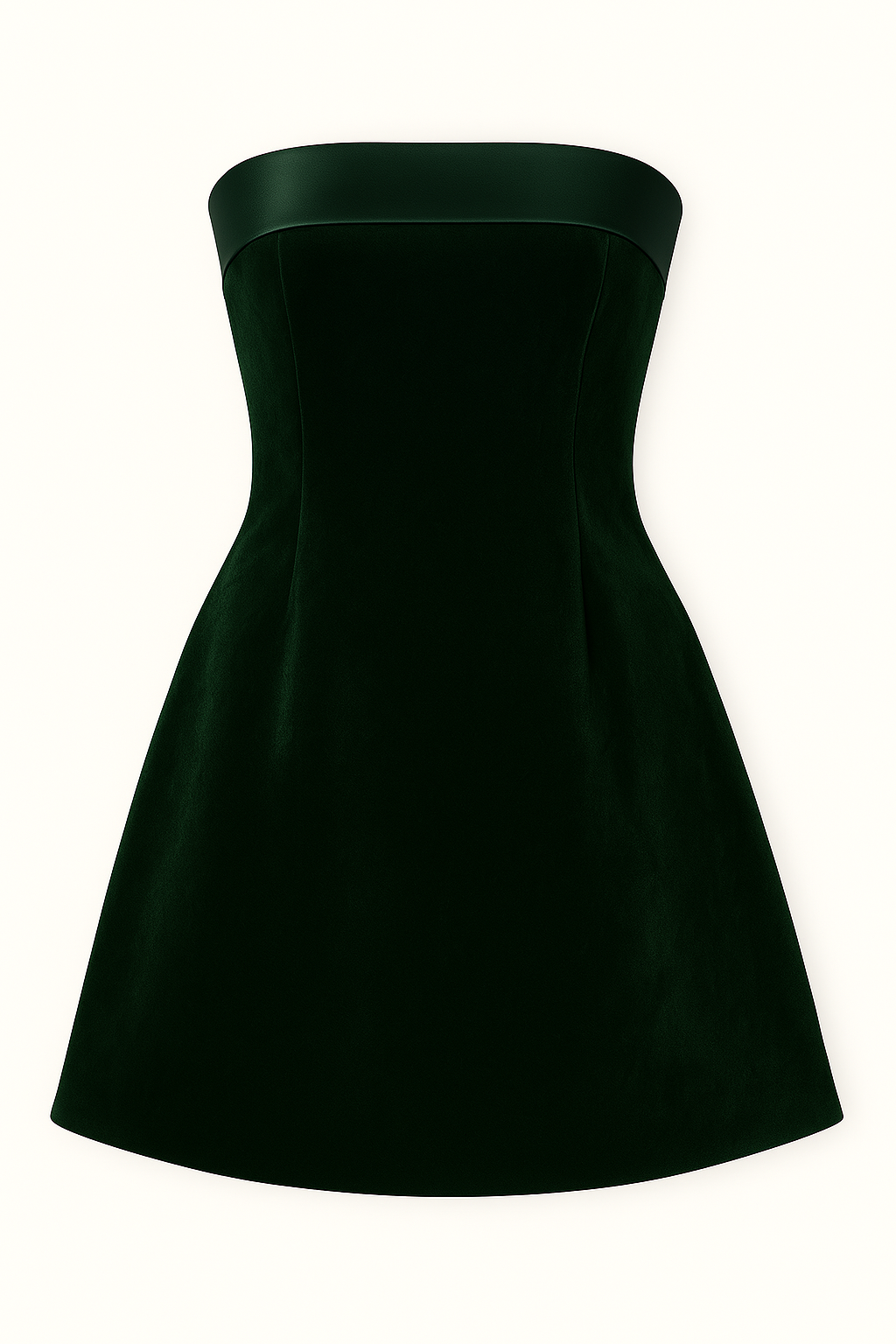 Slash-neck Mini Vestido - Verão