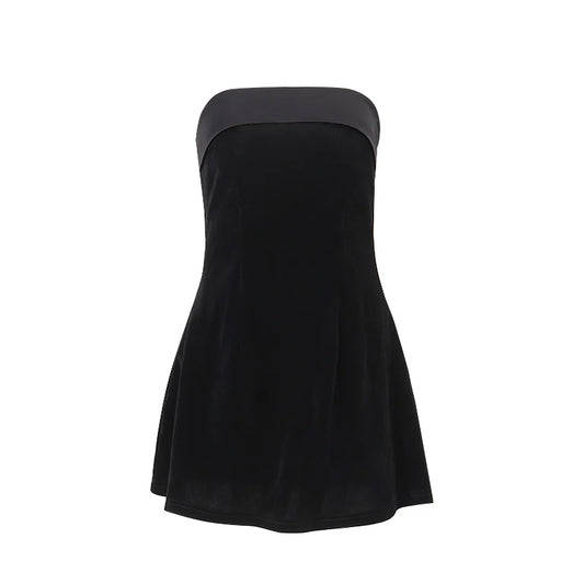 Slash-neck Mini Vestido - Verão