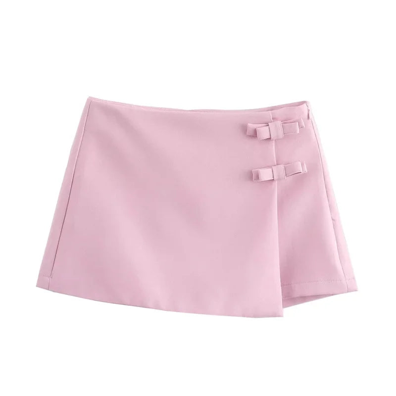 TRAF Pink White Mini Saia - Verão