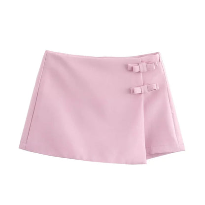 TRAF Pink White Mini Saia - Verão