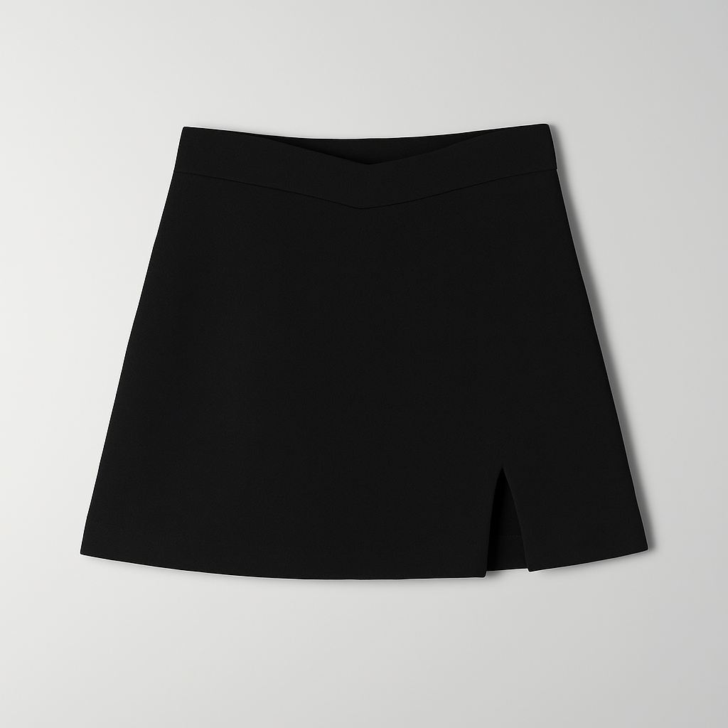 Black Split Mini Saia - Verão